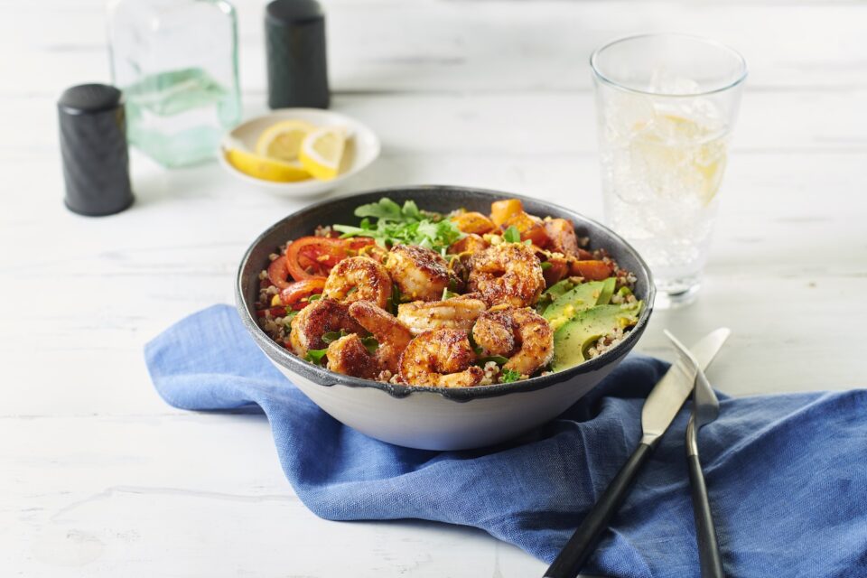 Blackened Shrimp and Quinoa Power Bowl