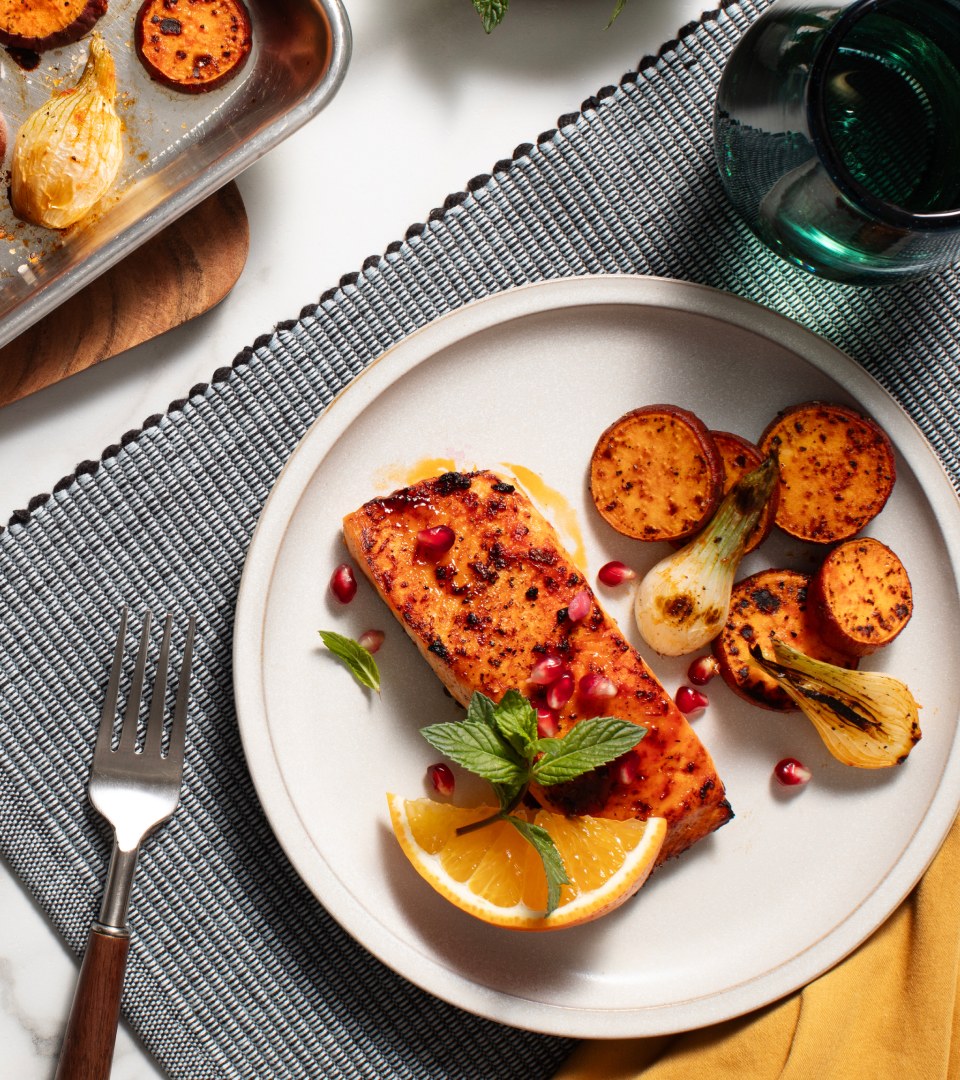 Cooked Salmon on a plate