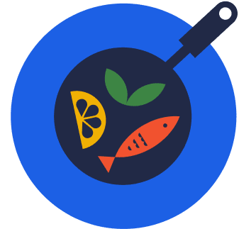 fish in pan icon